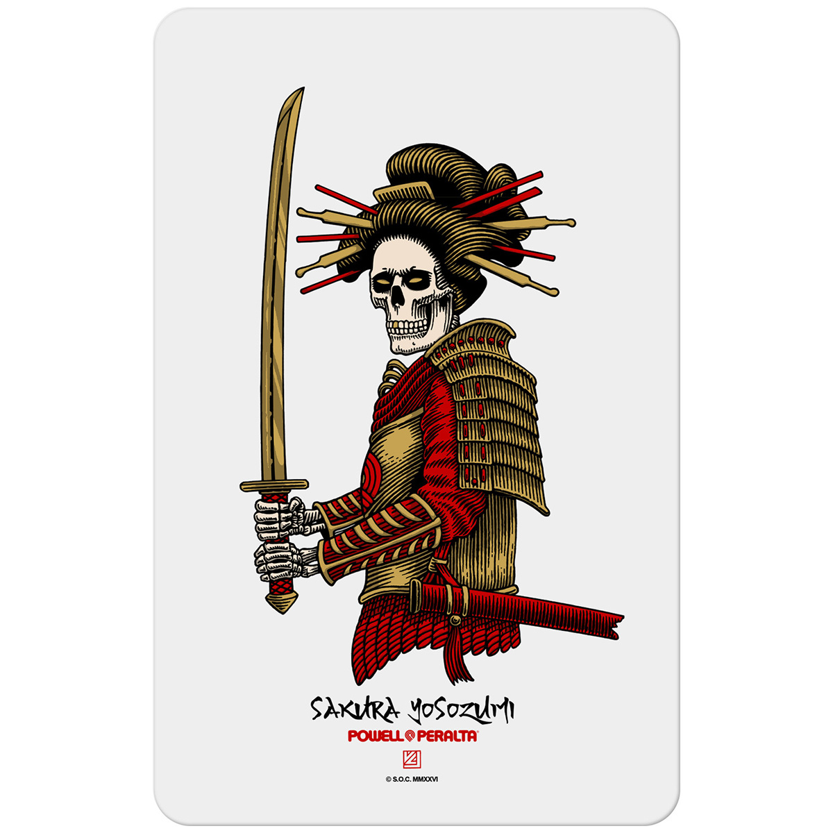Powell Peralta Sakura Yosozumi Onna-Bugeisha Sticker