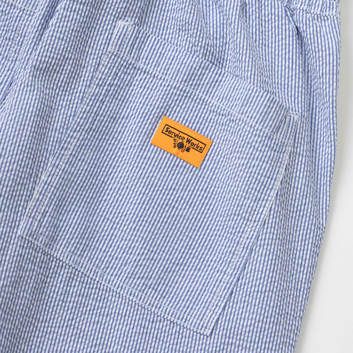 Service Works Seersucker Chef Pant Navy Stripe