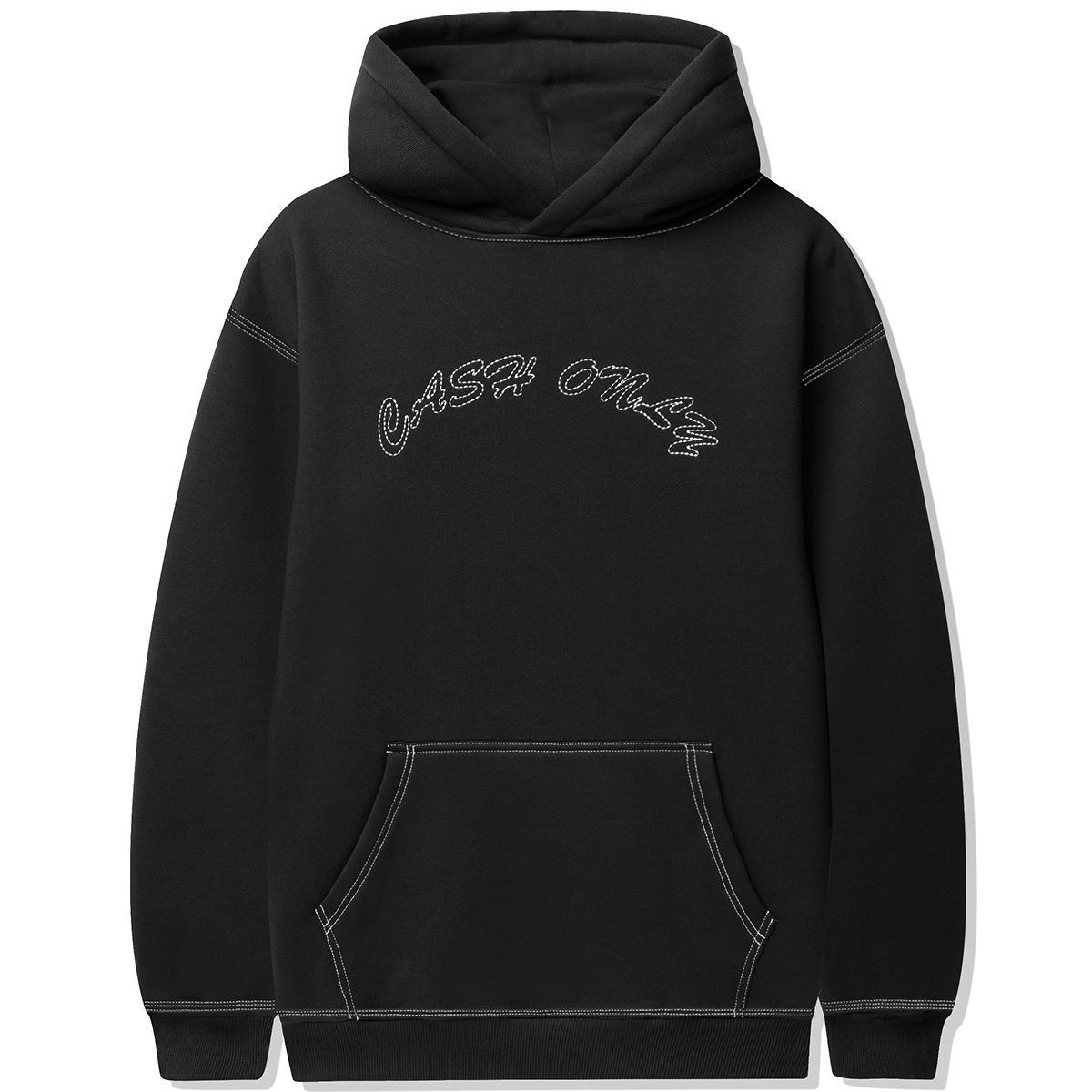 Cash Only Stitch Logo Pullover Hoodie Black Cash Only Stitch Logo Pullover Hoodie Black