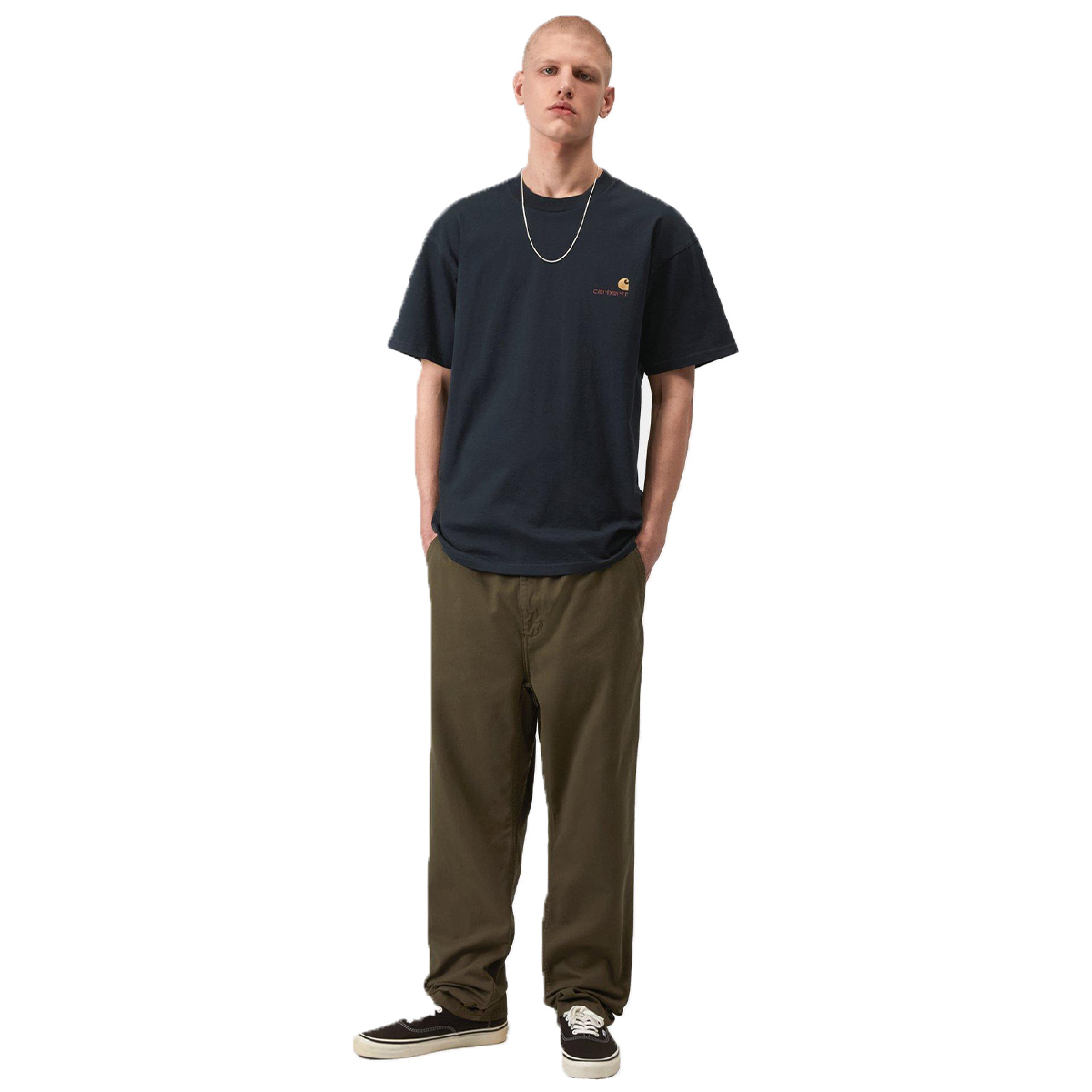 Carhartt WIP American Script T-Shirt Deep Night