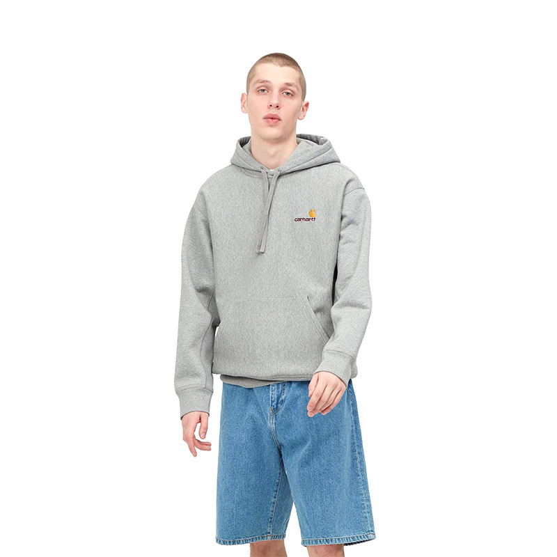 Carhartt WIP American Script Hoodie Grey Heather Carhartt WIP American Script Hoodie Grey Heather