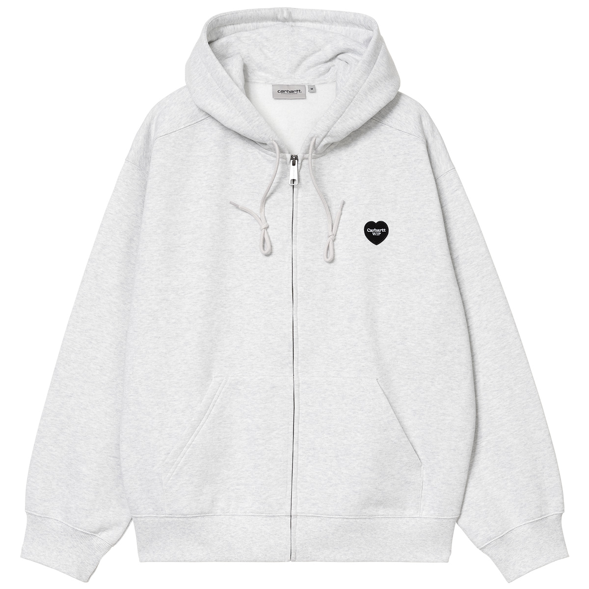 Carhartt WIP Heart II Hartt Hooded Sweater Jacket Ash Heather Carhartt WIP Heart II Hartt Hooded Sweater Jacket Ash Heather