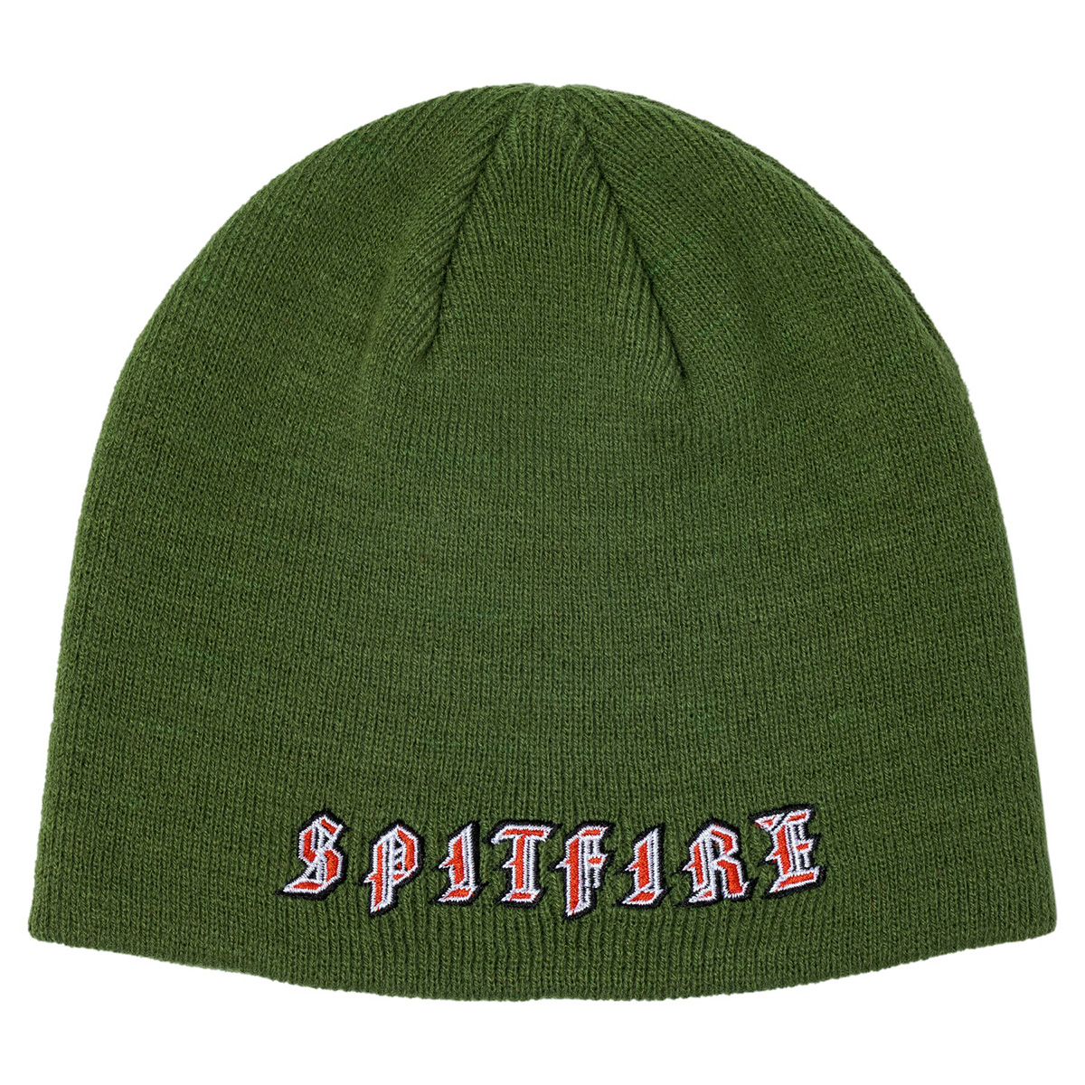 Spitfire Old E Skully Beanie Olive/Red Spitfire Old E Skully Beanie Olive/Red