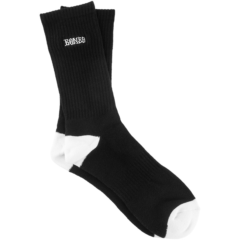 Bones Stitch Cotton Socks Black Bones Stitch Cotton Socks Black