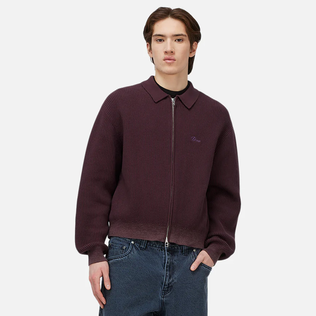 Dime Double Zip Knit Wine
