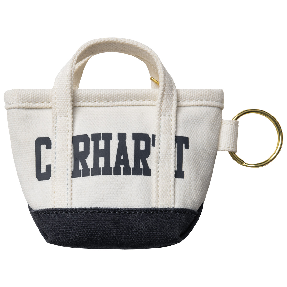 Carhartt WIP Mini Tote Bag Keychain Natural/Blue