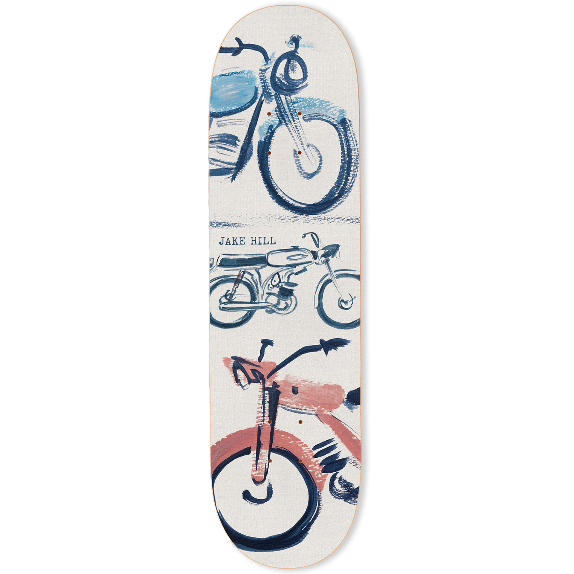 The Heated Wheel Jake Hill Motorbike Skateboard Deck 8.5 The Heated Wheel Jake Hill Motorbike Skateboard Deck 8.5