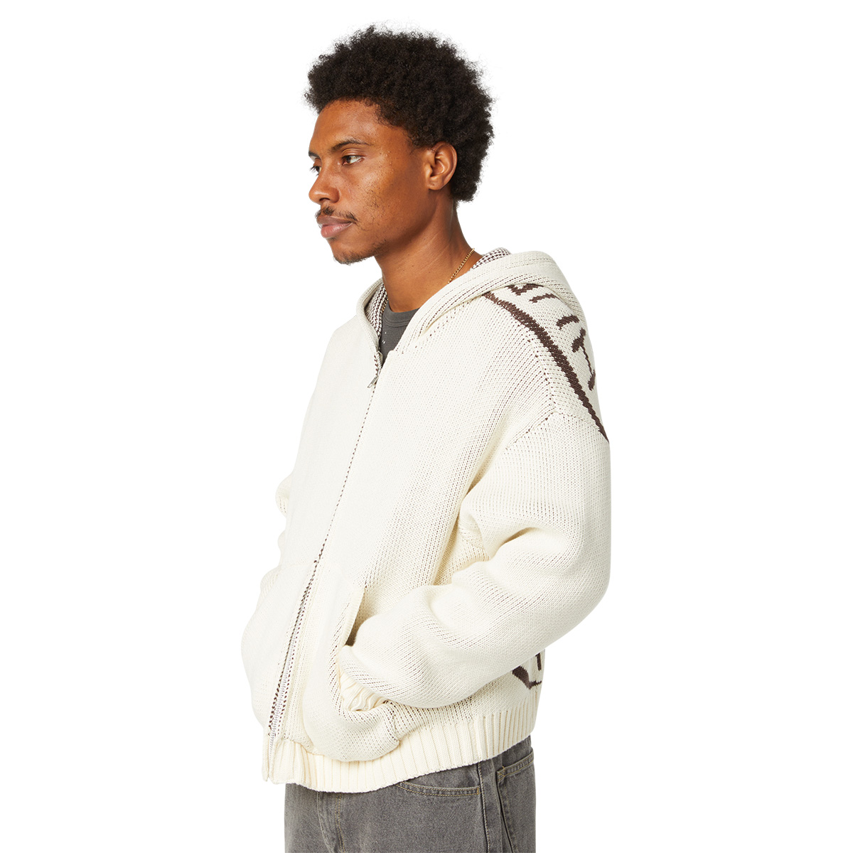 HUF Token Zip Hooded Sweater Bleach