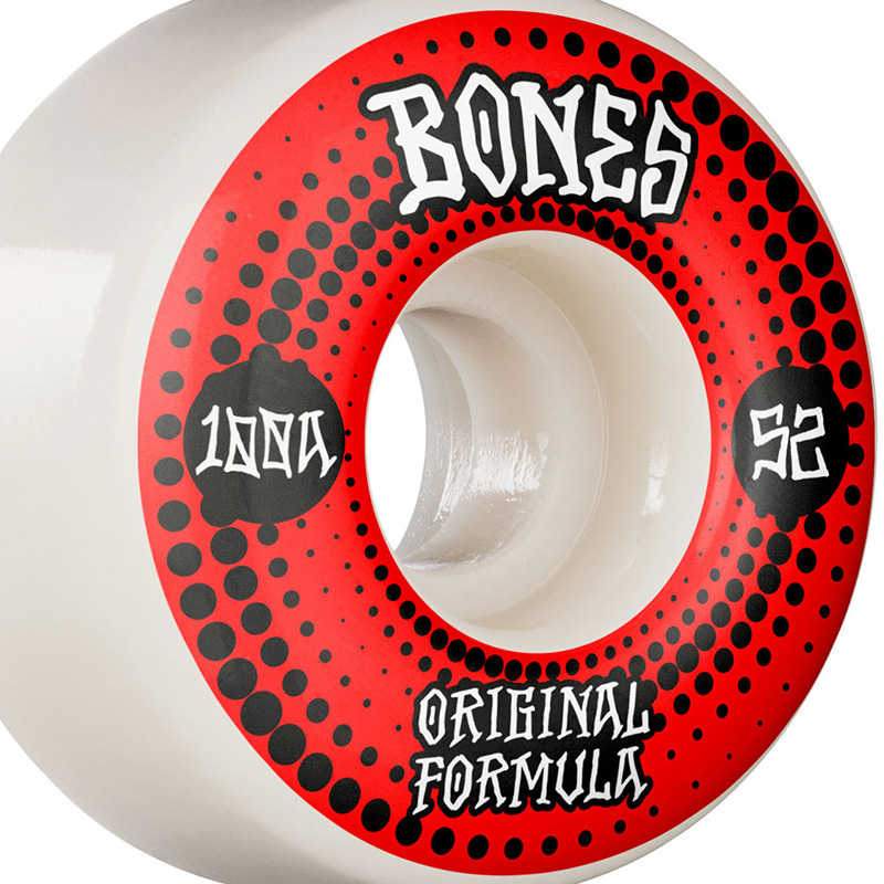 Bones 100's Originals V4 Wide Wheels 100a White 52mm