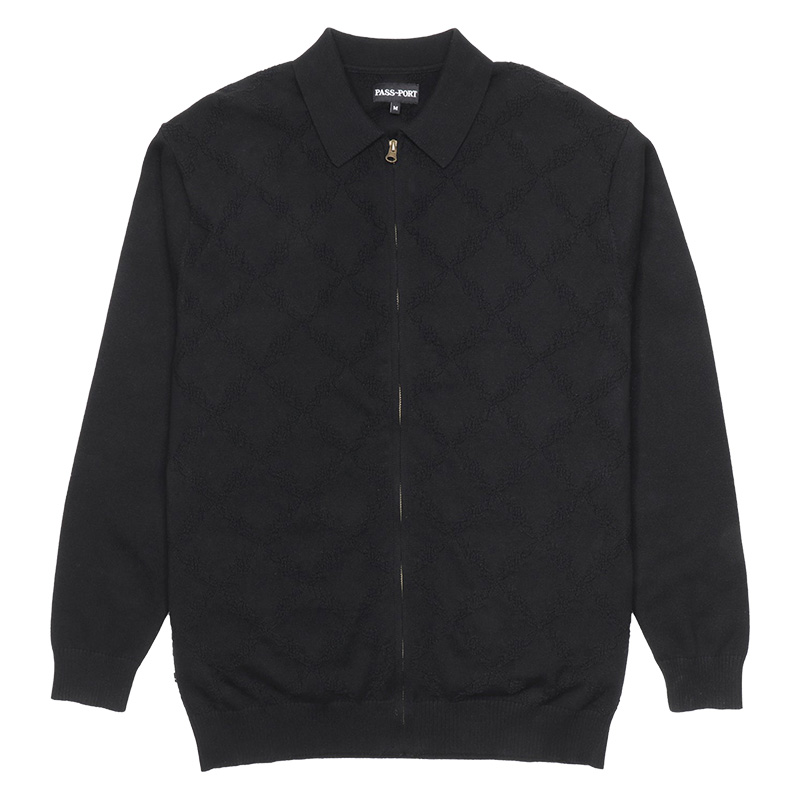 Pass-Port Brasco Zip Longsleeve Knit Black Pass-Port Brasco Zip Longsleeve Knit Black