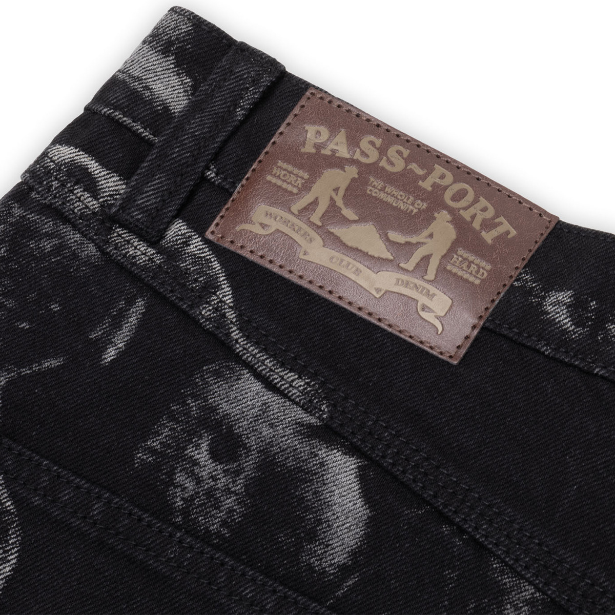 Pass Port Denim Workers Club Jean Laser Etched Black Pass Port Denim Workers Club Jean Laser Etched Black
