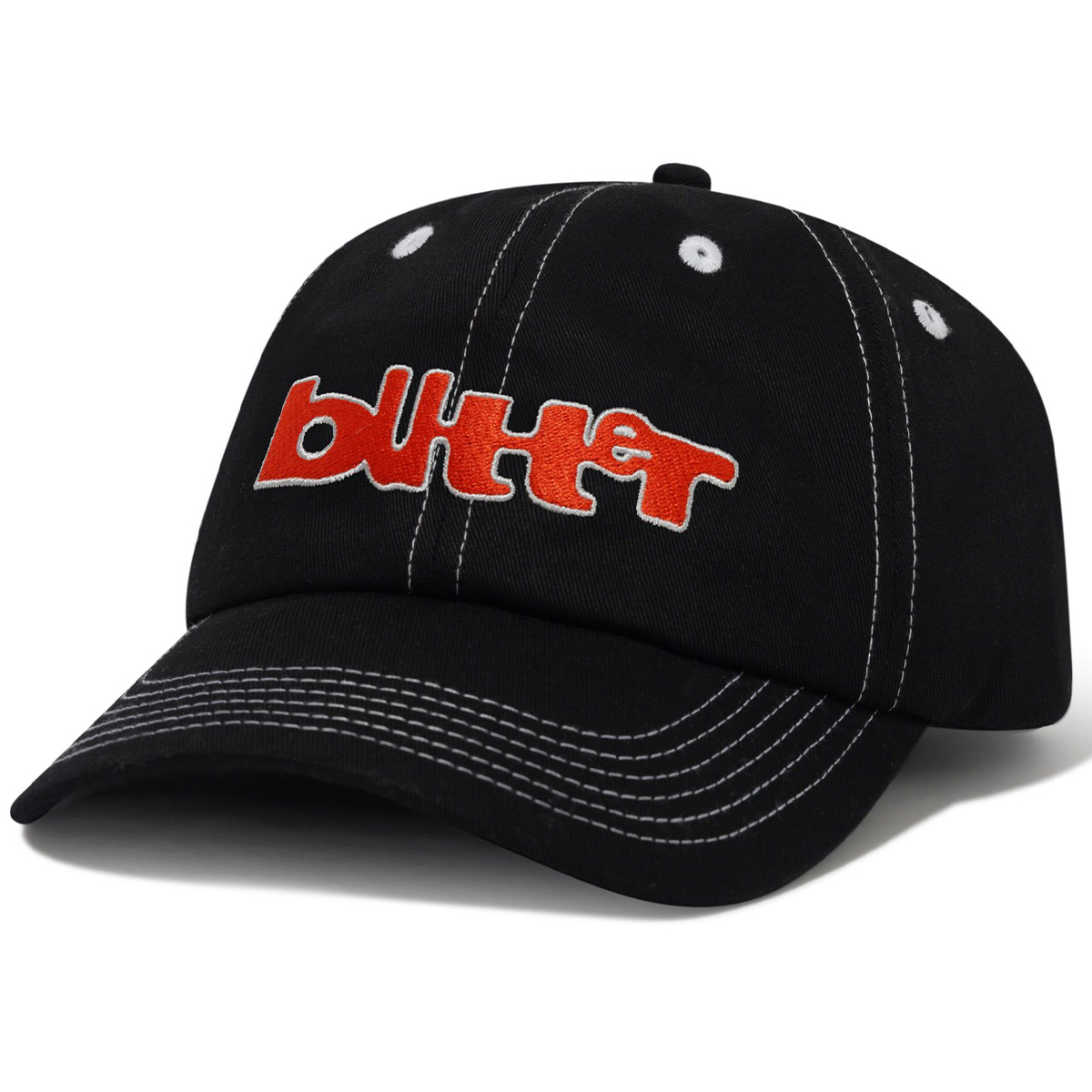 Butter Goods Warped 6 Panel Cap Black Butter Goods Warped 6 Panel Cap Black