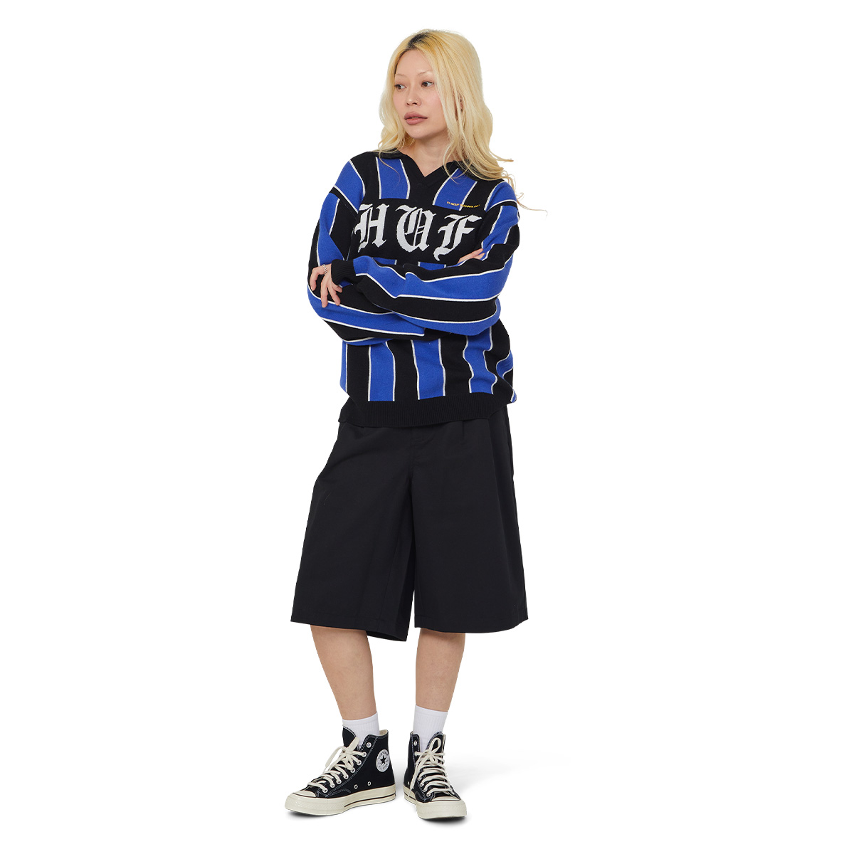 HUF Midfield Jersey Sweater Electric Blue