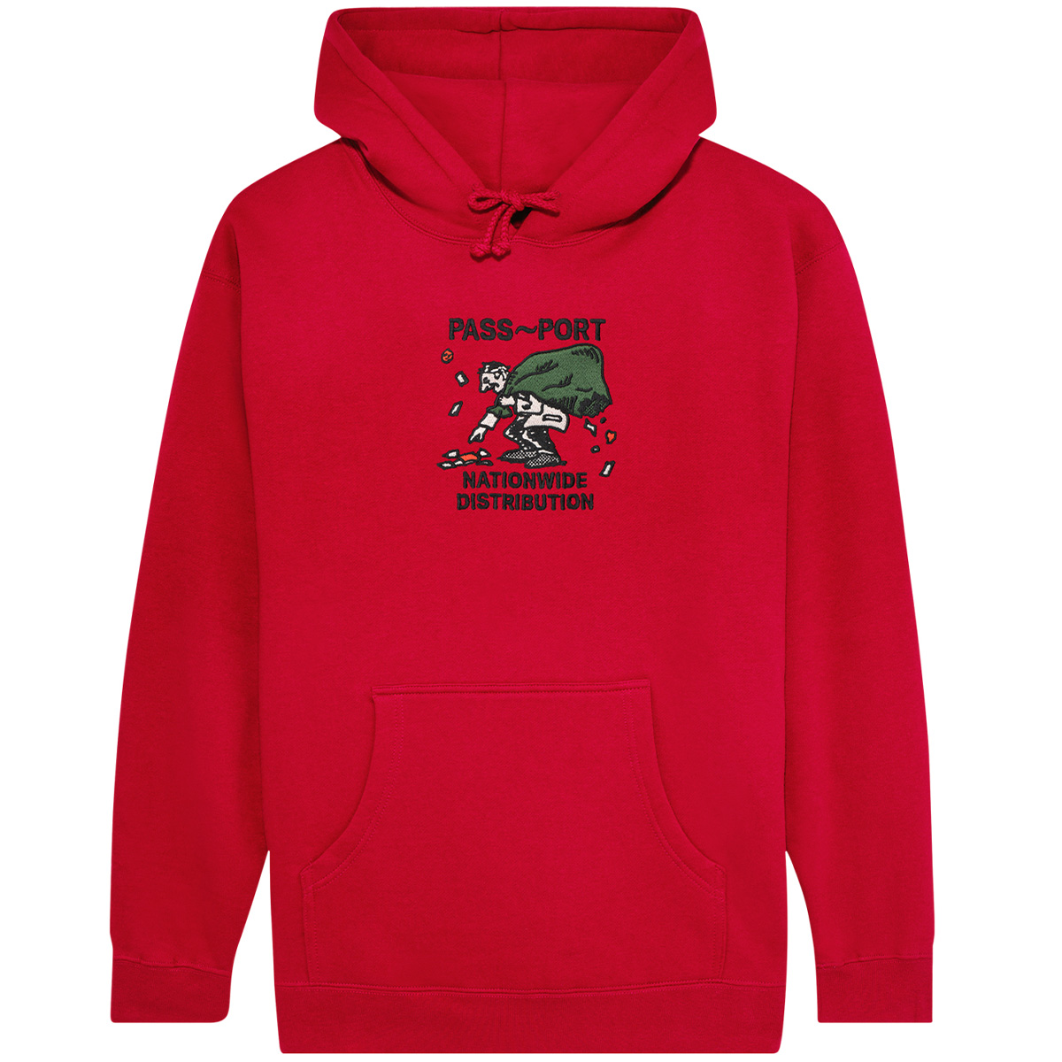 Pass Port Distribution Hooded Sweater Red