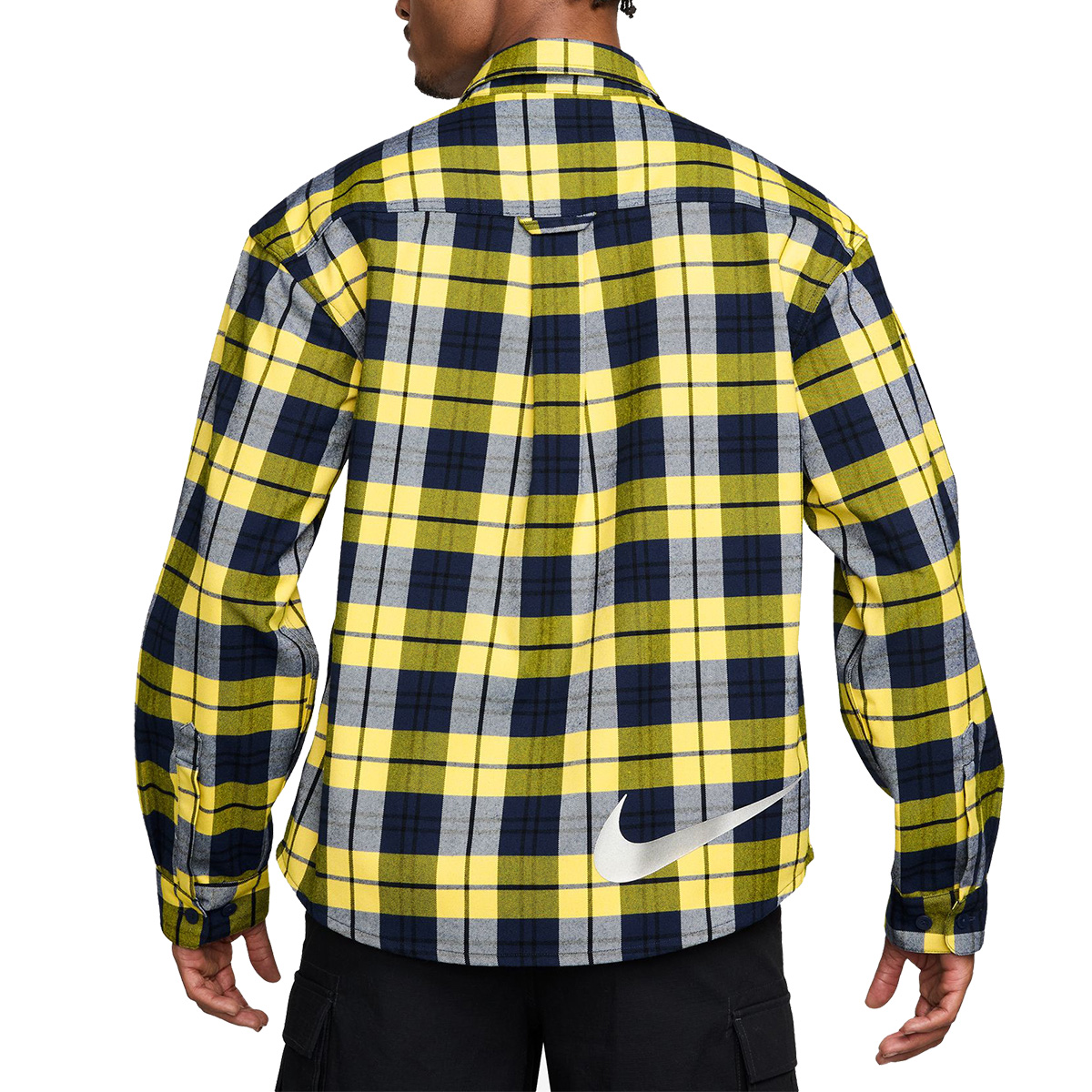 Nike SB Flannel Longsleeve Shirt Koston Midnight Navy/Speed Yellow