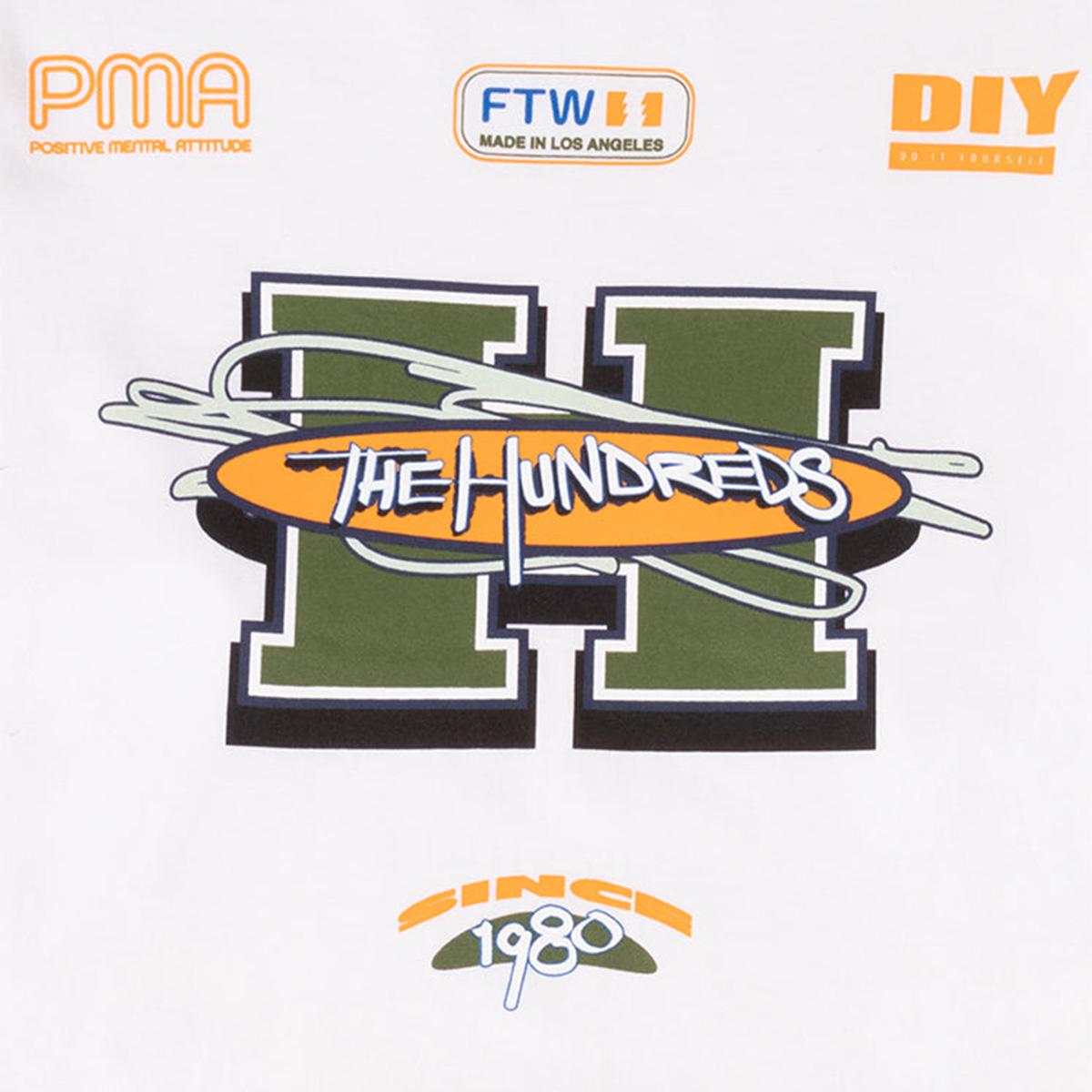 The Hundreds Motorcross'd Longsleeve T-Shirt White The Hundreds Motorcross'd Longsleeve T-Shirt White