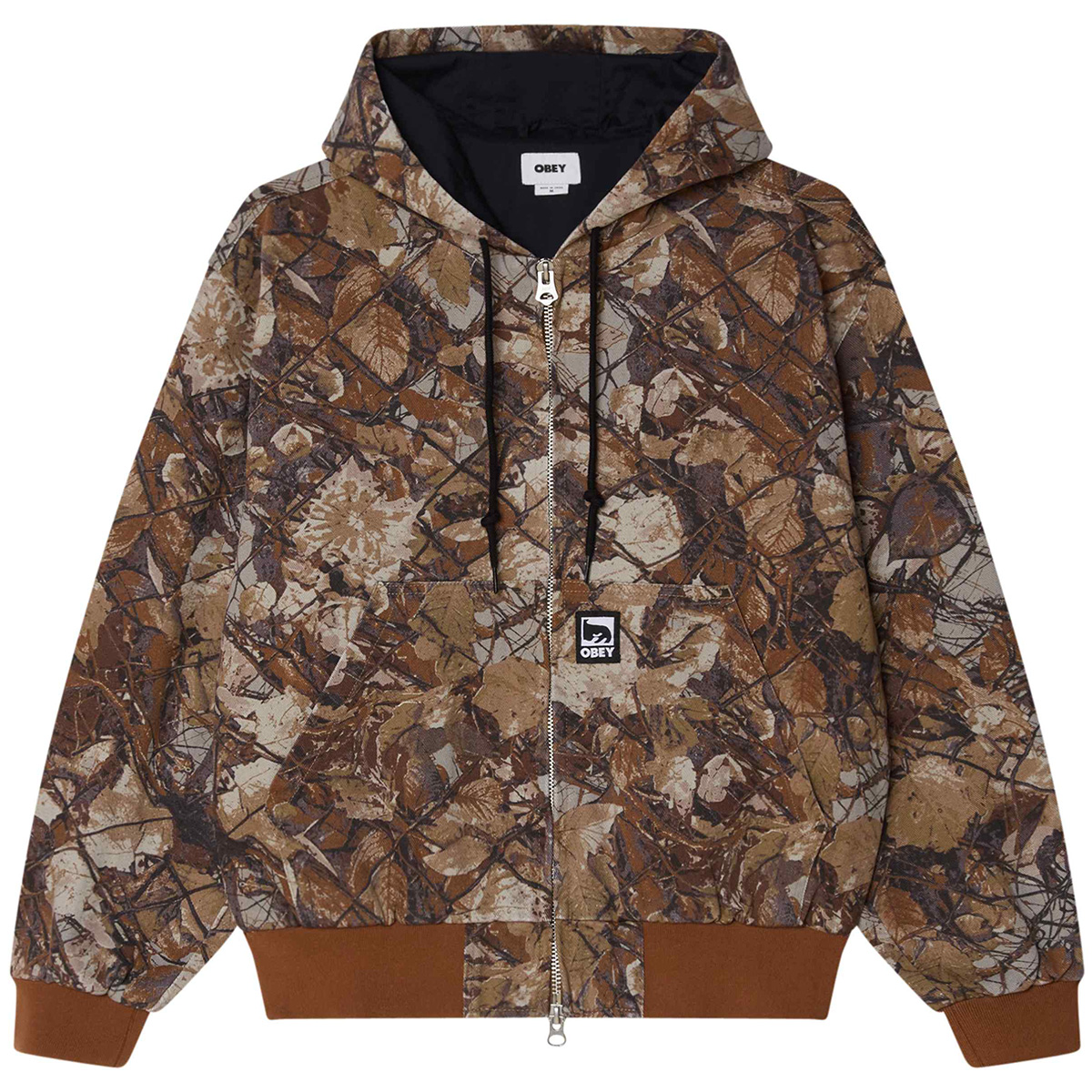 Obey Glen Zip Up Jacket Fence Camo Obey Glen Zip Up Jacket Fence Camo