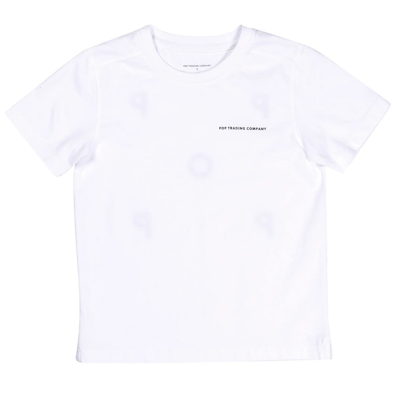 Pop Trading Company Kids Logo T-Shirt White/Black Pop Trading Company Kids Logo T-Shirt White/Black
