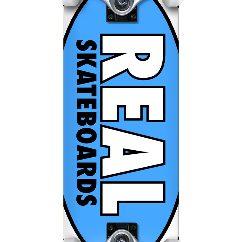 Real Classic Oval Blue MD Complete Skateboard 7.75