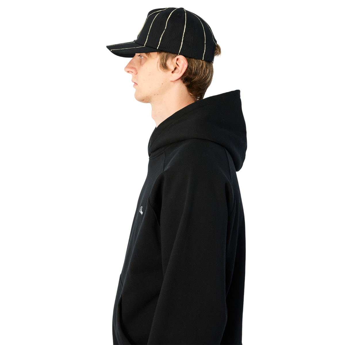 Dime Pinstriped Worker Cap Black