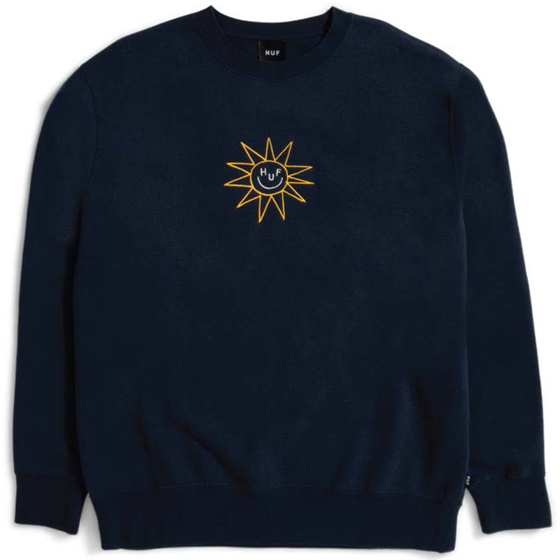 HUF Sun God Crewneck Sweater Navy HUF Sun God Crewneck Sweater Navy