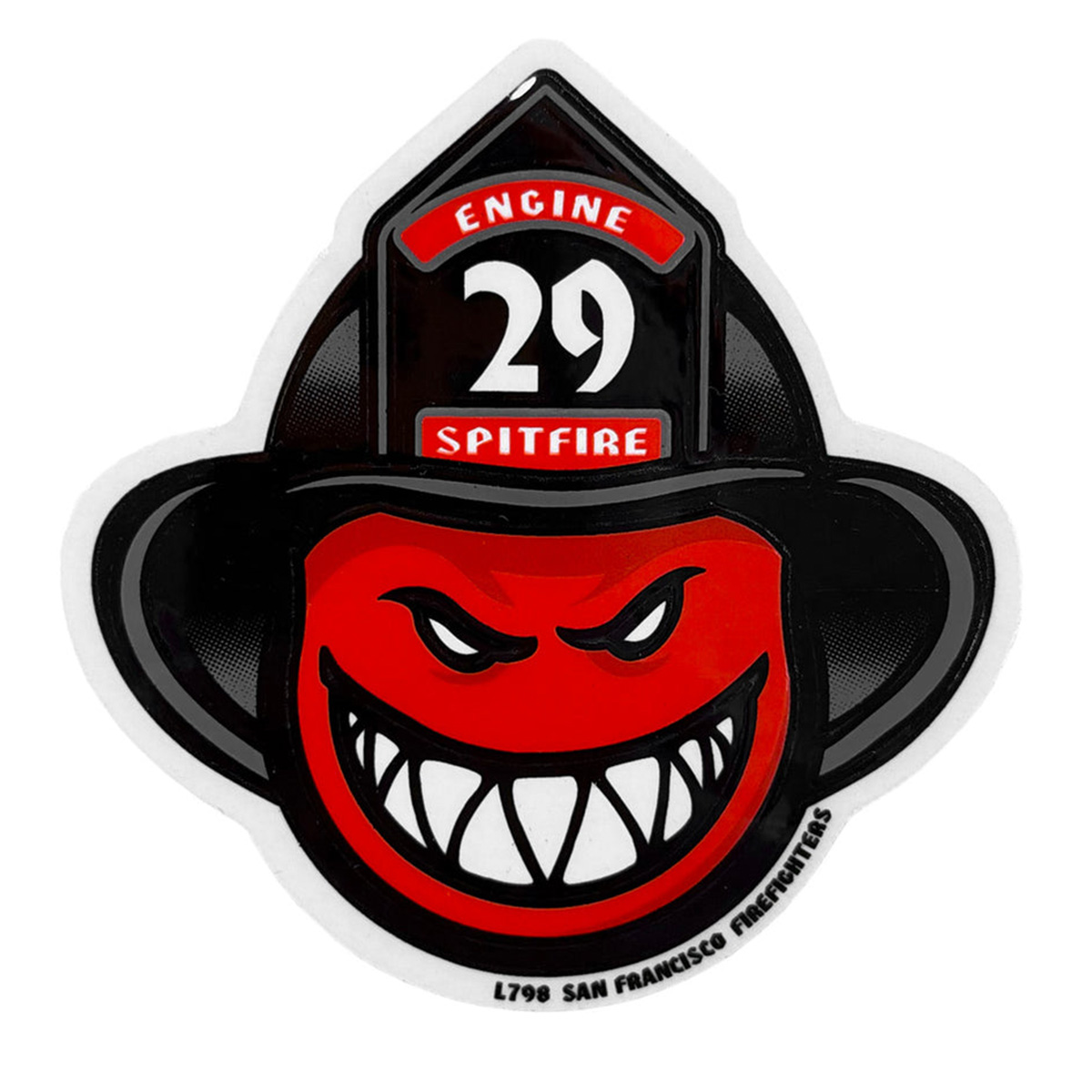 Spitfire x SFFD Engine 29 Firefighters Bighead Sticker