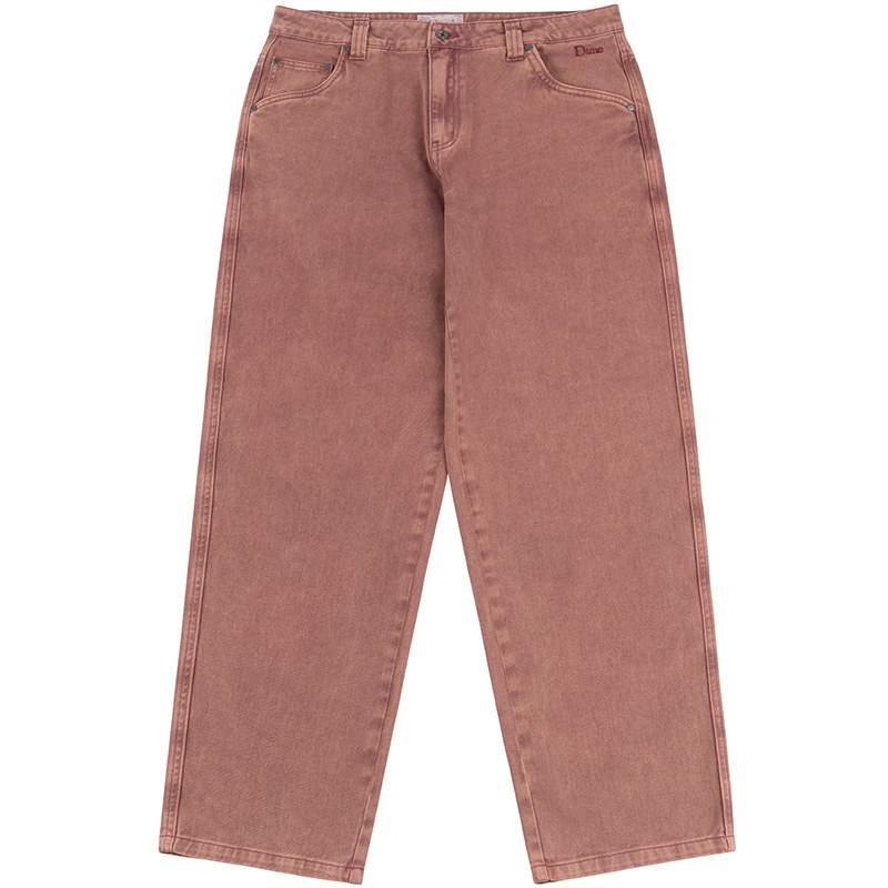 Dime Classic Relaxed Denim Pants Stone Burgundy Dime Classic Relaxed Denim Pants Stone Burgundy