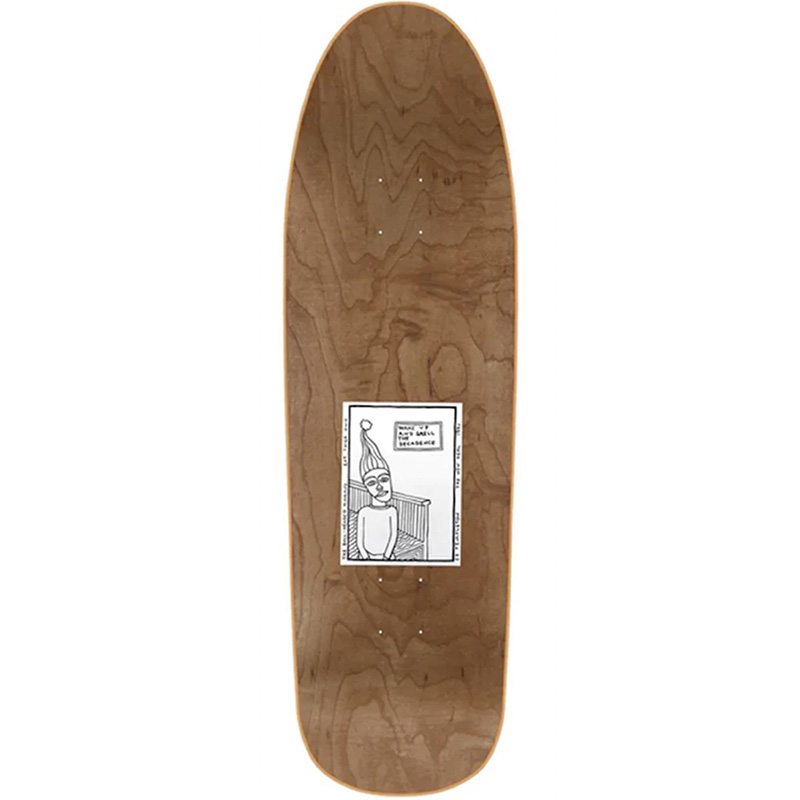 New Deal Templeton Bullman Heat Transfer Skateboard Deck Brown 9.35