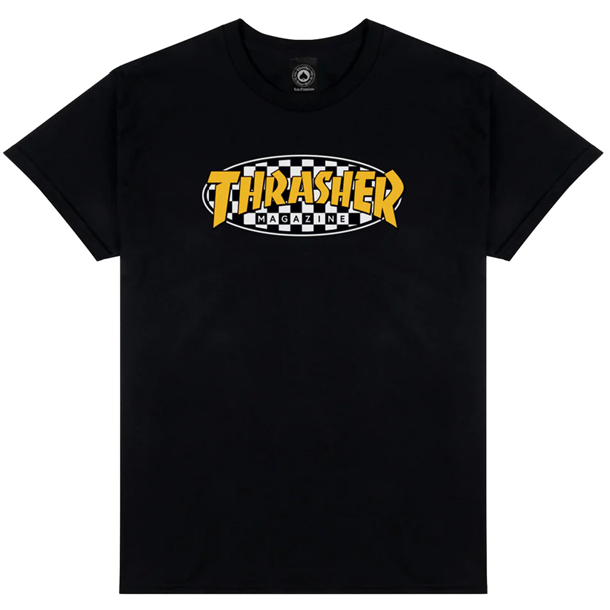Thrasher Checkered Oval T-Shirt Black Thrasher Checkered Oval T-Shirt Black