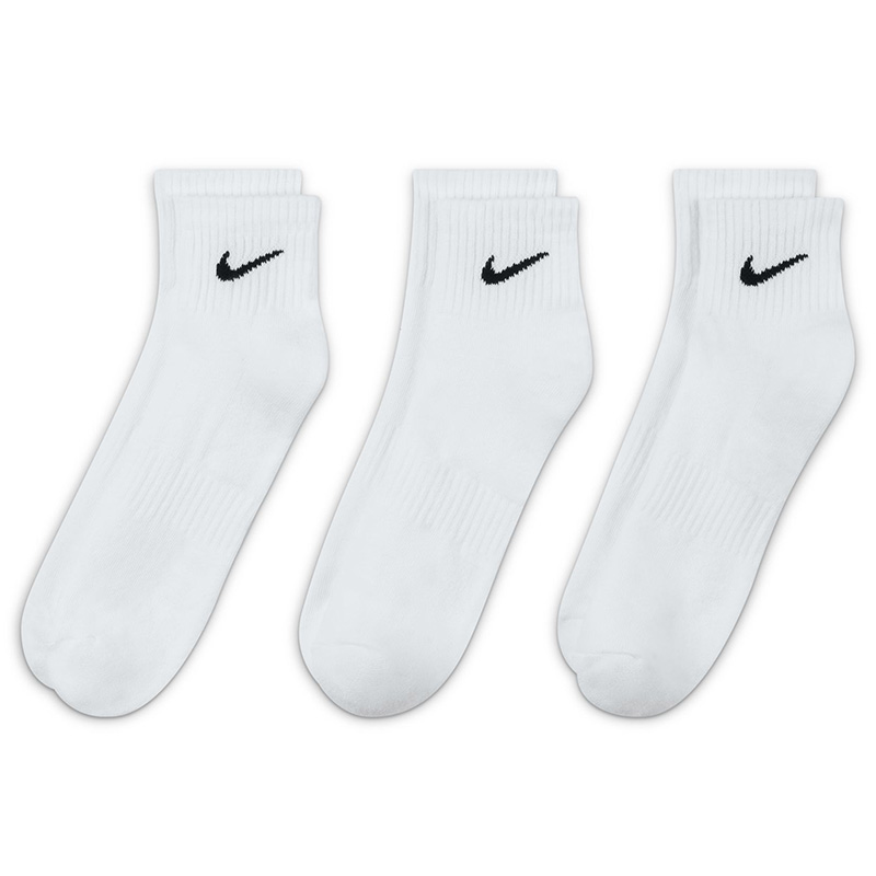 Nike SB Everyday Cushioned Ankle Socks White/Black 3-Pack
