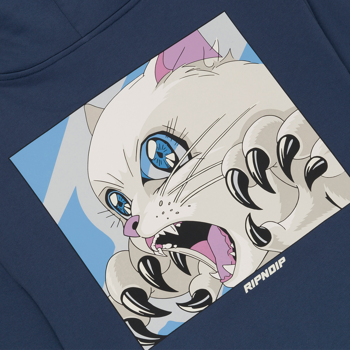RIPNDIP Metal Claw Hooded Sweater Navy RIPNDIP Metal Claw Hooded Sweater Navy