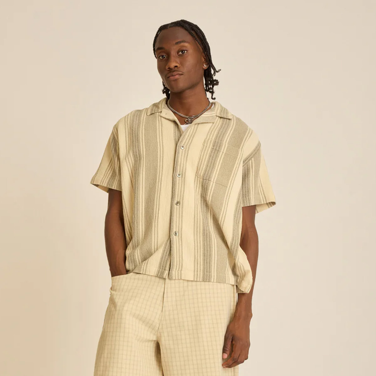 Obey Frazer Woven Shirt Birch Obey Frazer Woven Shirt Birch