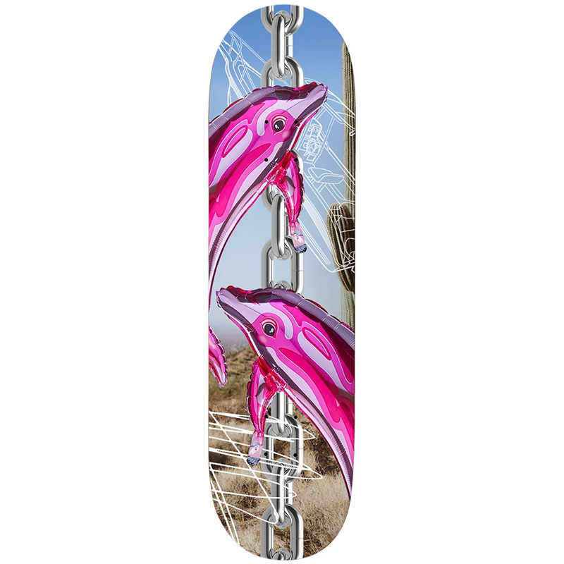 Call Me 917 Pink Dolphin Skateboard Deck 8.25 x 31.8