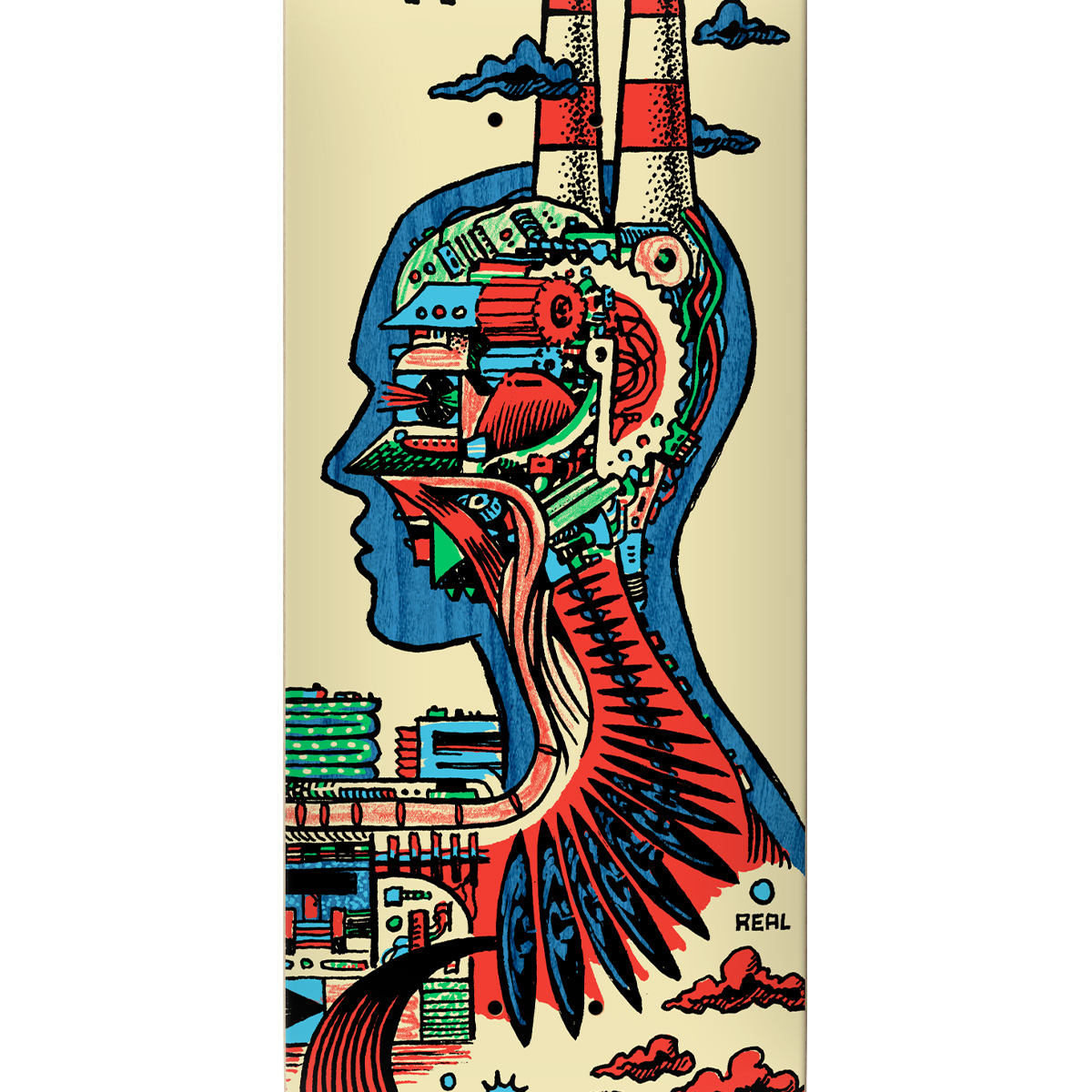 Real Mason Artificial Skateboard Deck Cream 8.28