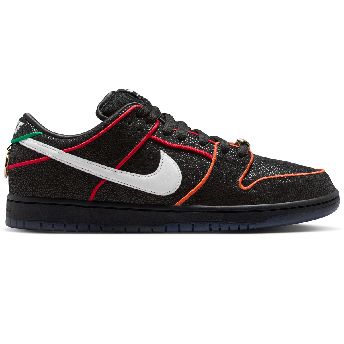 Nike SB Dunk Low Pro x Bronx Girls Skate Black/White-Challenge Red-Total Orange