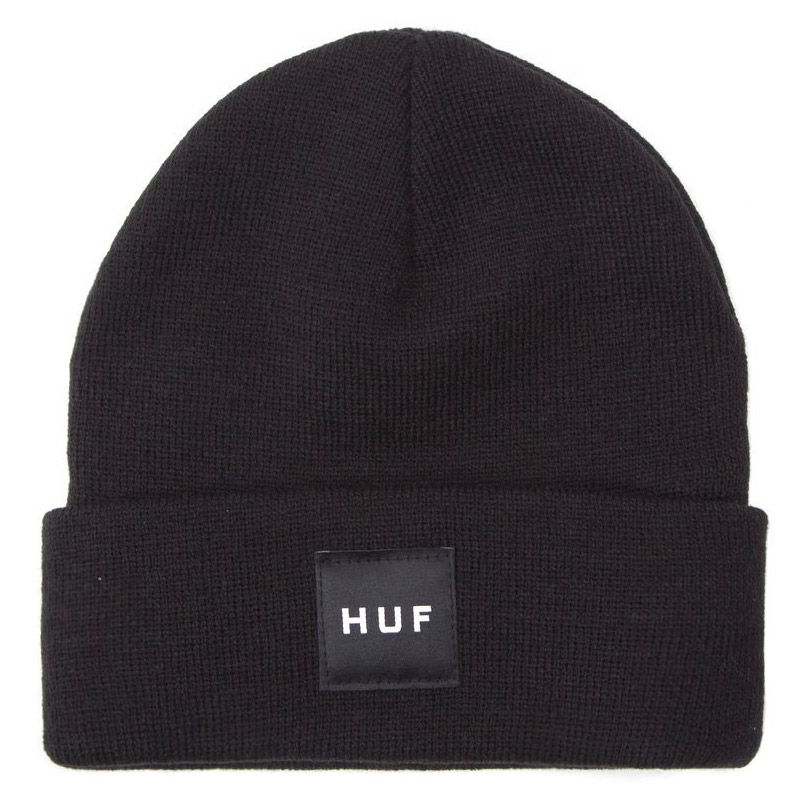 HUF Box Logo Beanie Black HUF Box Logo Beanie Black