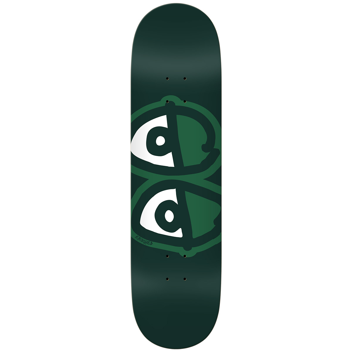 Krooked Easy Rider Team Eyes Skateboard Deck Green 8.25