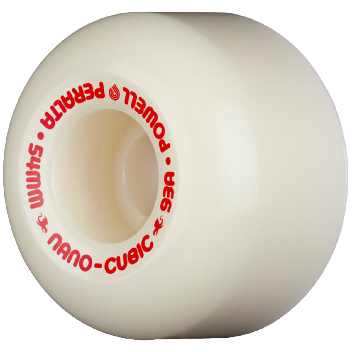 Powell Peralta Dragon Formula Nano Cubic Wheels White/Red 93A 54mm x 36.5mm