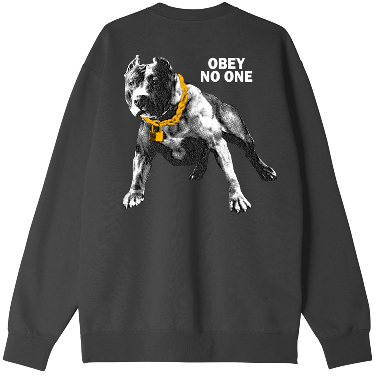 Obey No One Crewneck Sweater Black Obey No One Crewneck Sweater Black