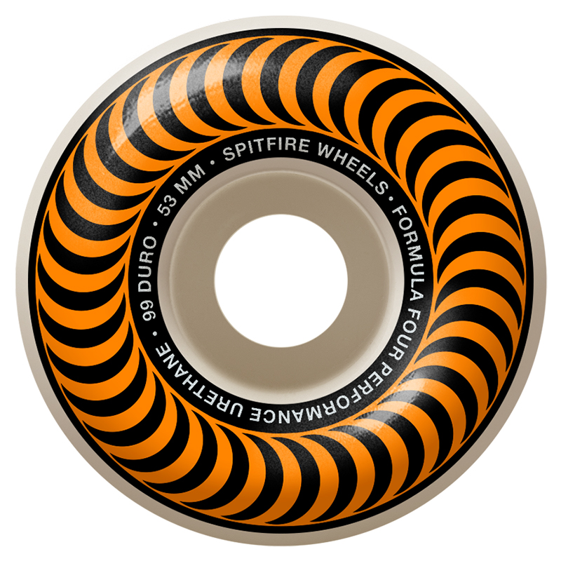 Spitfire Formula Four Classic Wheels Natural/Orange 99D 53mm