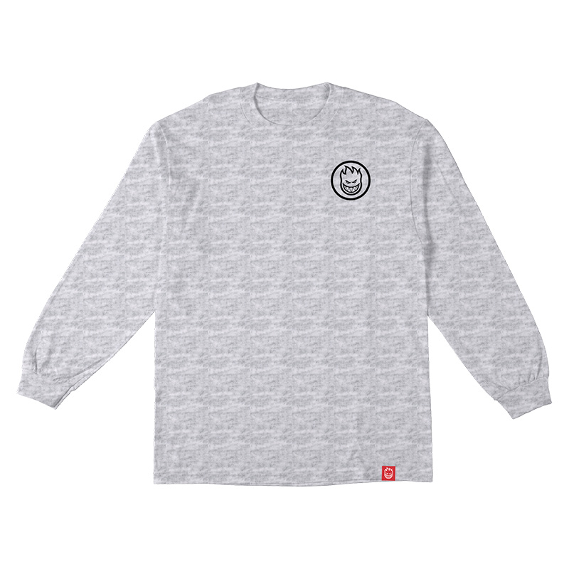 Spitfire Swirled Classic Longsleeve T-Shirt Ash/Black Spitfire Swirled Classic Longsleeve T-Shirt Ash/Black