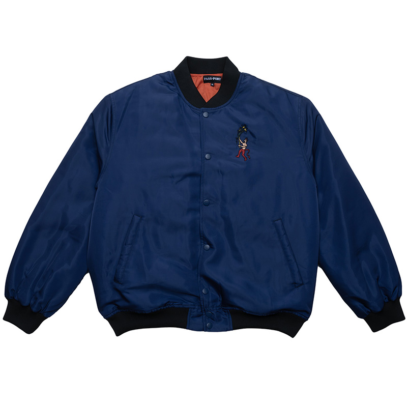 Pass Port Gardening Satin Jacket Navy Pass Port Gardening Satin Jacket Navy