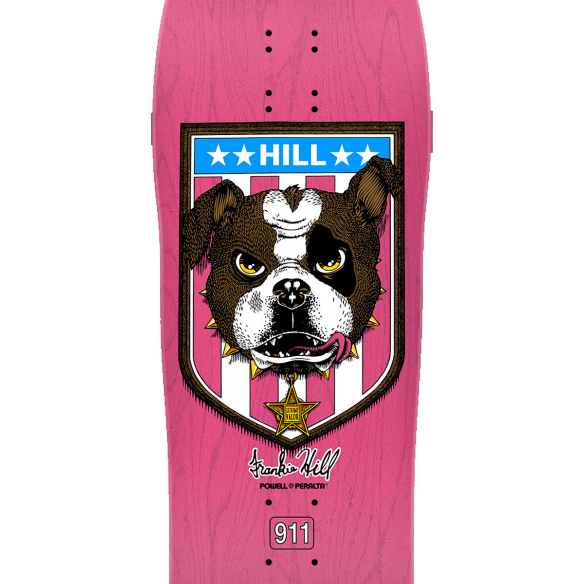 Powell Peralta Frankie Hill Bull Dog 10 Deck Pink Stain 10.0 Powell Peralta Frankie Hill Bull Dog 10 Deck Pink Stain 10.0