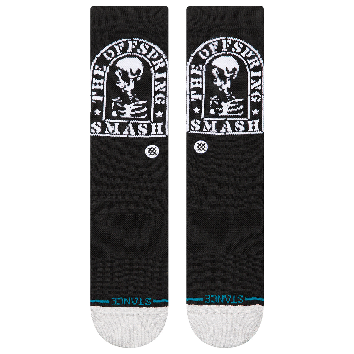 Stance Smashed Crew Socks Black Stance Smashed Crew Socks Black