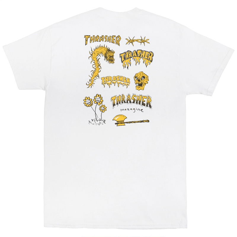 Thrasher Barbarian T-Shirt White Thrasher Barbarian T-Shirt White