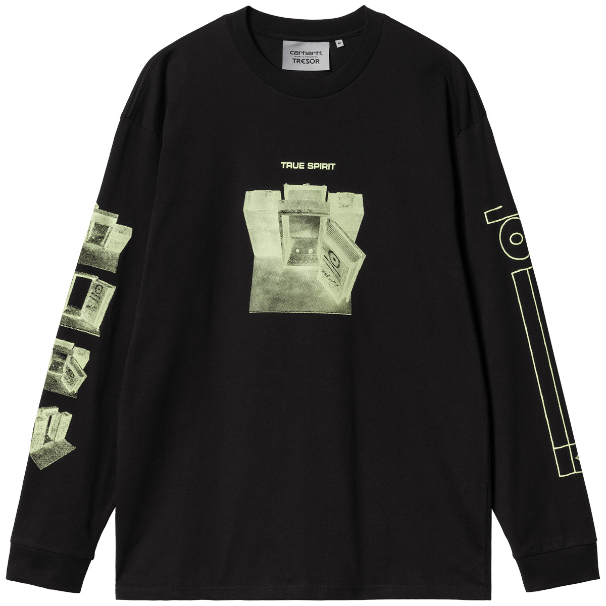 Carhartt WIP x Tresor Longsleeve T-Shirt Black/Glow Green Carhartt WIP x Tresor Longsleeve T-Shirt Black/Glow Green