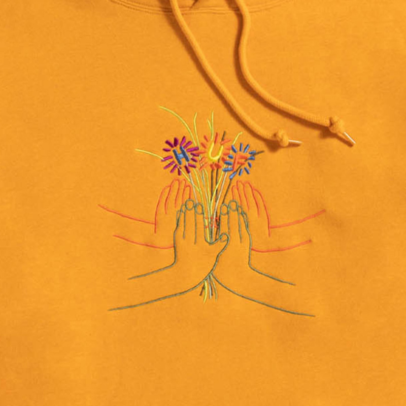 HUF Community Garden Hoodie Gold