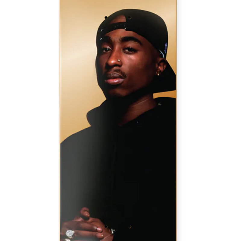 Primitive X Tupac Rodriguez Shine Skateboard Deck Gold 8.0 Primitive X Tupac Rodriguez Shine Skateboard Deck Gold 8.0