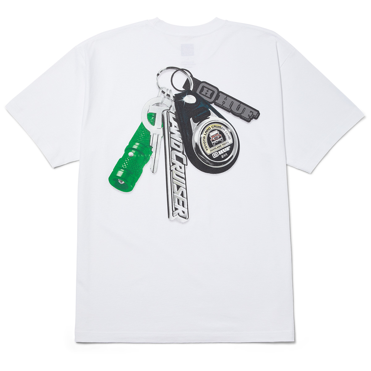 HUF X Toyota Land Cruiser Shine Keychain T-Shirt White HUF X Toyota Land Cruiser Shine Keychain T-Shirt White