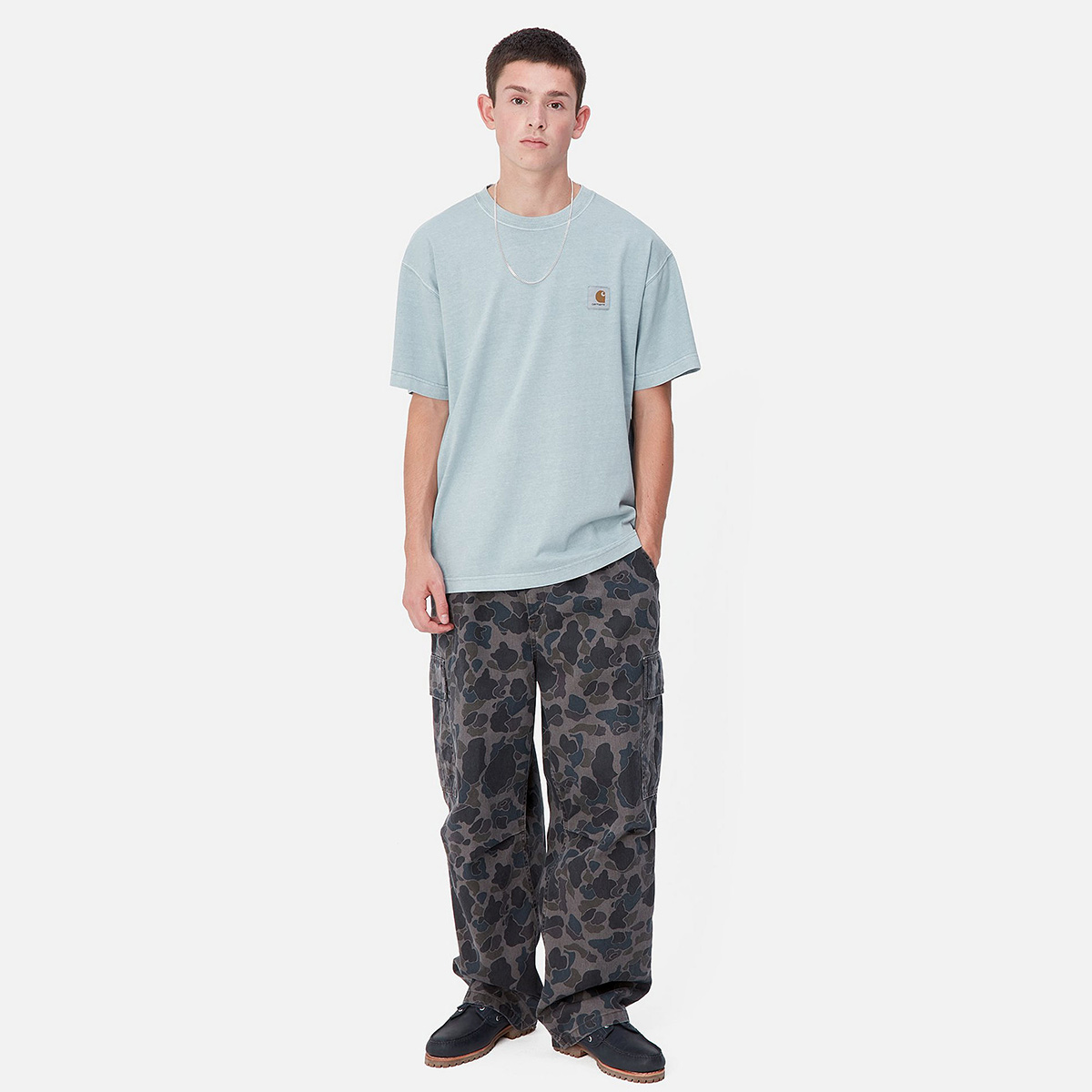 Carhartt WIP Vista T-Shirt Dusty Ice Garment Dyed Carhartt WIP Vista T-Shirt Dusty Ice Garment Dyed
